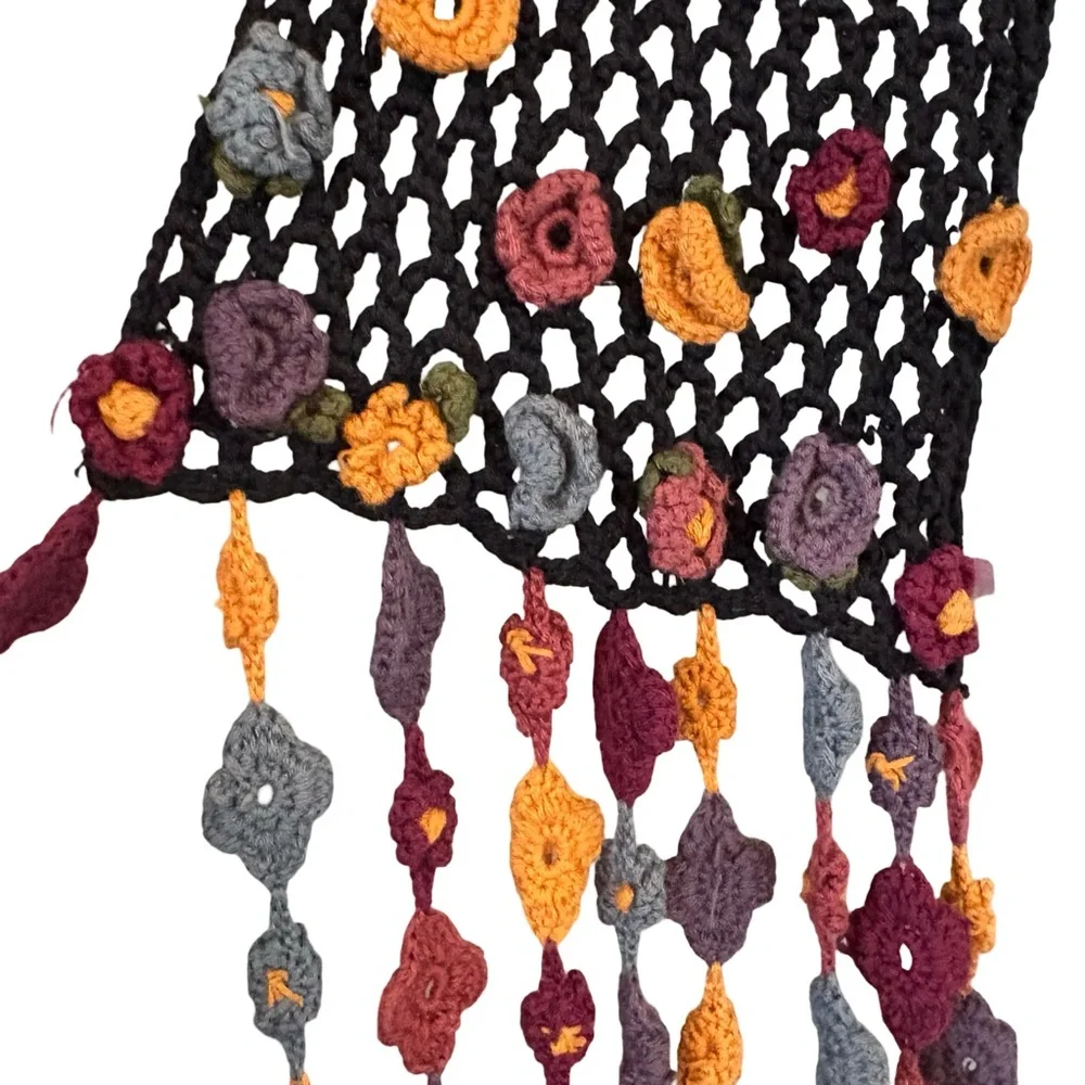 Rare Vintage Vivienne Tam Crochet Scarf - Picture 10 of 14